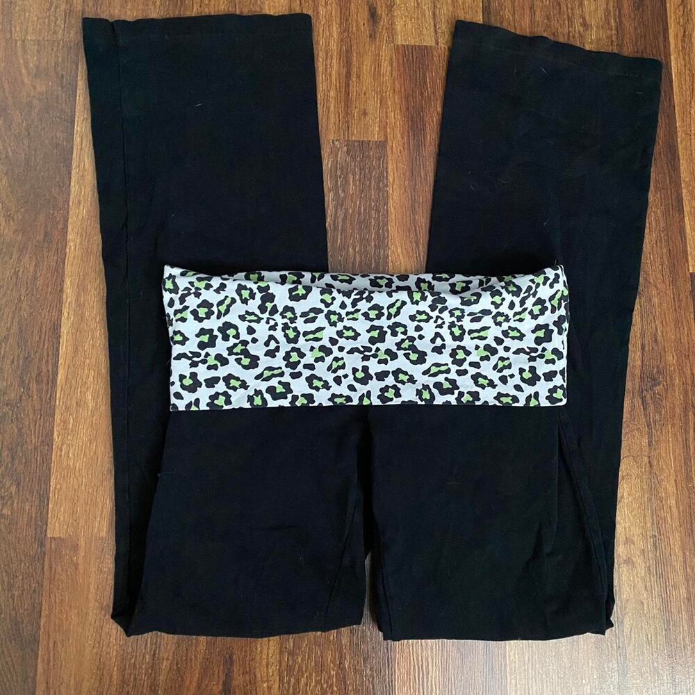 Cheetah print fold over leggings